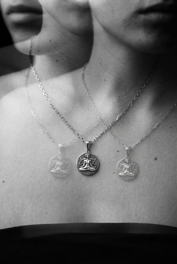 Sterling Silver Libra Pendant Necklace: Handmade Zodiac Jewelry (etsy image id: 4961253694)