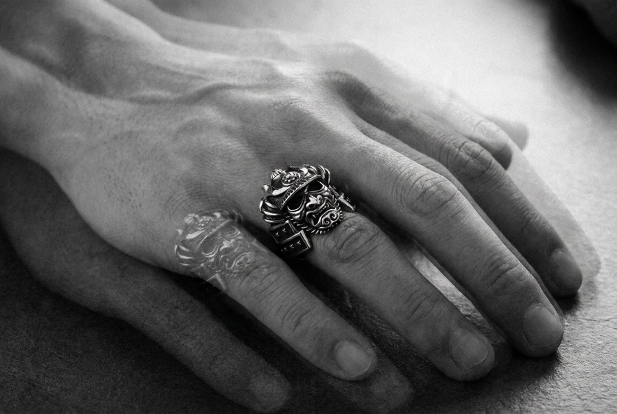 Sterling Silver Samurai Helmet Ring: Japanese Warrior Jewelry (etsy image id: 6007867672)