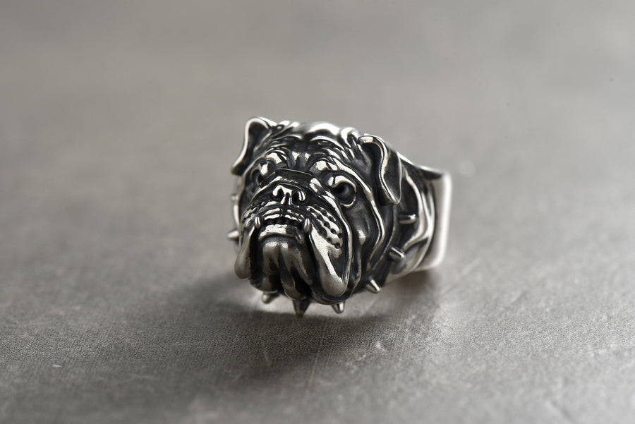 bulldog	silver buldog	silver ring	dog lover gift	dog	dog ring	Bulldogge	bulldog ring	gift for him	dog lover	dog gift	bulldog silver ring	Dog silver ring __etsy:4415330319