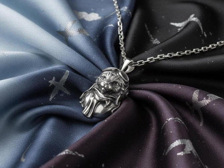 Cat Aviator Silver Pendant – Avant Garde Sterling Silver Pilot Cat Necklace | Unique Gift for Cat Lovers and Adventurers __etsy:7360923124