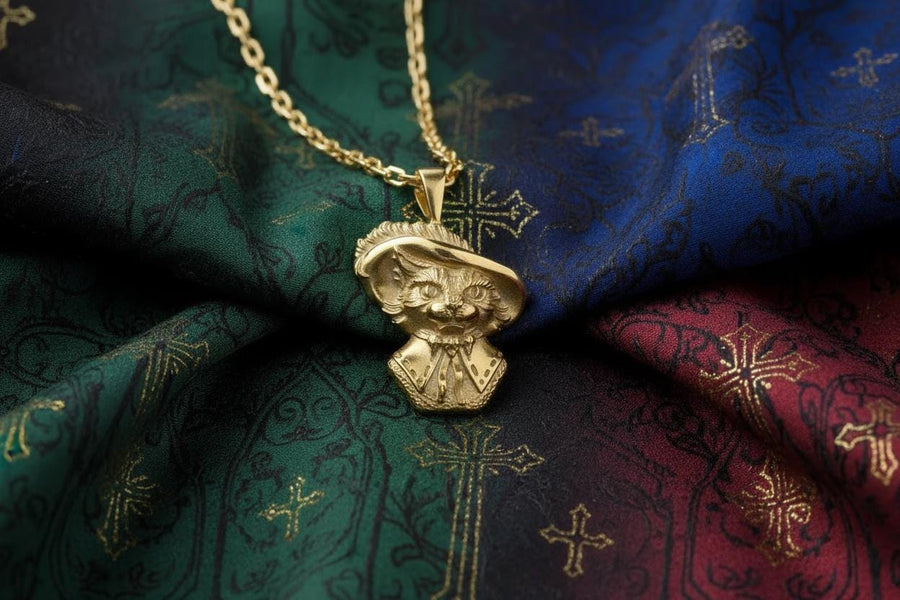 Cat Musketeer Silver Pendant – Sterling Silver Gentleman Cat Necklace | Baroque Warrior Jewelry Gift for Him __etsy:7412559117