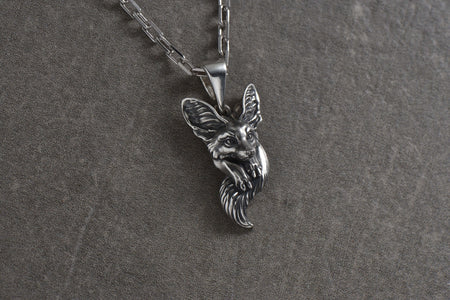 bague renard	fuchs pendant	fox necklace	fox pendant	fox jewelry	silver fox pendant __etsy:4402252281
