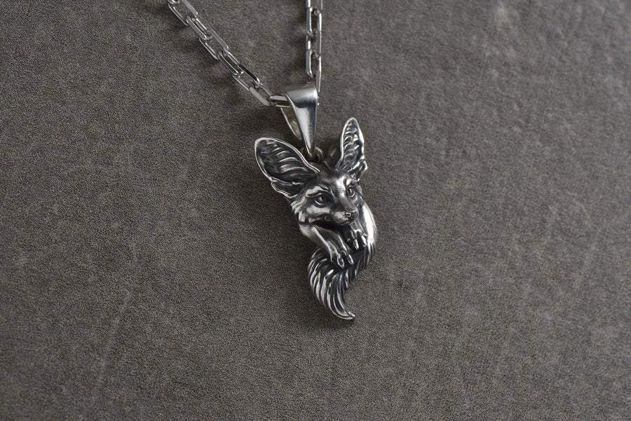 bague renard	fuchs pendant	fox necklace	fox pendant	fox jewelry	silver fox pendant __etsy:4402252281