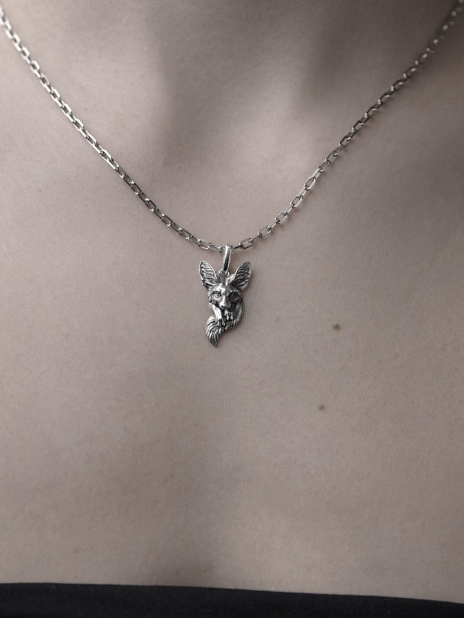 bague renard	fuchs pendant	fox necklace	fox pendant	fox jewelry	silver fox pendant __etsy:4402252281
