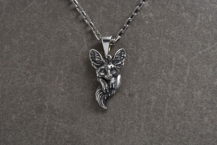 bague renard	fuchs pendant	fox necklace	fox pendant	fox jewelry	silver fox pendant __etsy:4402252281