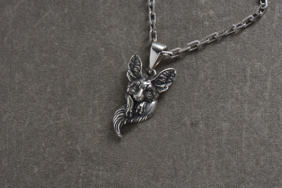 bague renard	fuchs pendant	fox necklace	fox pendant	fox jewelry	silver fox pendant __etsy:4402252281