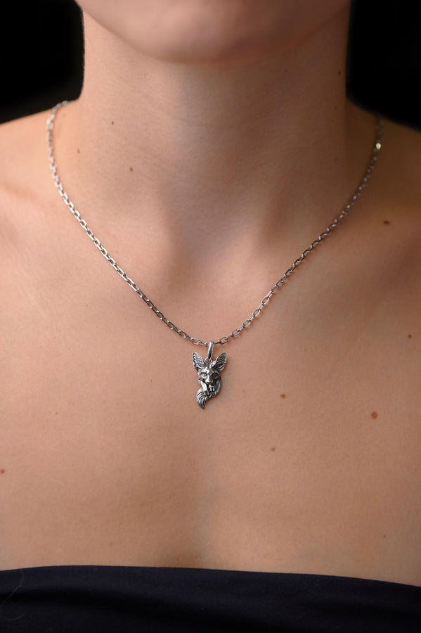 bague renard	fuchs pendant	fox necklace	fox pendant	fox jewelry	silver fox pendant __etsy:4402252281