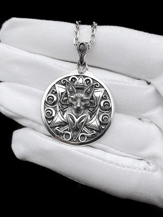 Gothic Cat Silver Pendant – Intricate Sterling Silver Feline Amulet | Mystical Jewelry Gift for Cat Lovers __etsy:7412033493