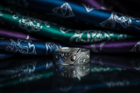 Handmade Oxidized Sterling Silver Gothic Ring: Medieval Jewelry