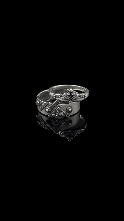 Handmade Oxidized Sterling Silver Gothic Ring: Medieval Jewelry