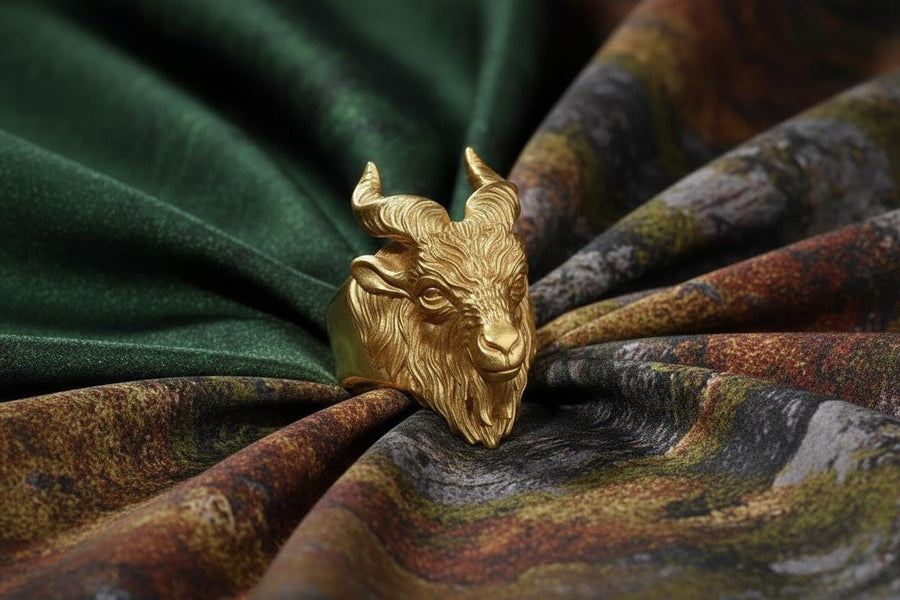 Embrace the mystique and strength of the goat with this handcrafted sterling silver goat ring. Designed for those who appreciate wild nature, Norse symbolism, and bold statement jewelry, this ring captures the essence of independence, intelligence, and resilience.

The intricately detailed goat head design makes this ring perfect for animal lovers, Viking enthusiasts, and those drawn to occult or pagan aesthetics. __etsy:4047309436