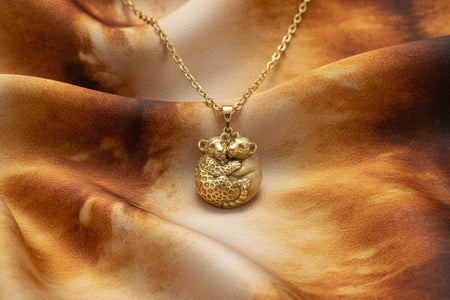 Handmade Sterling Silver Lion & Leopard Cub Pendant: Wildlife Jewelry __etsy:7352085986