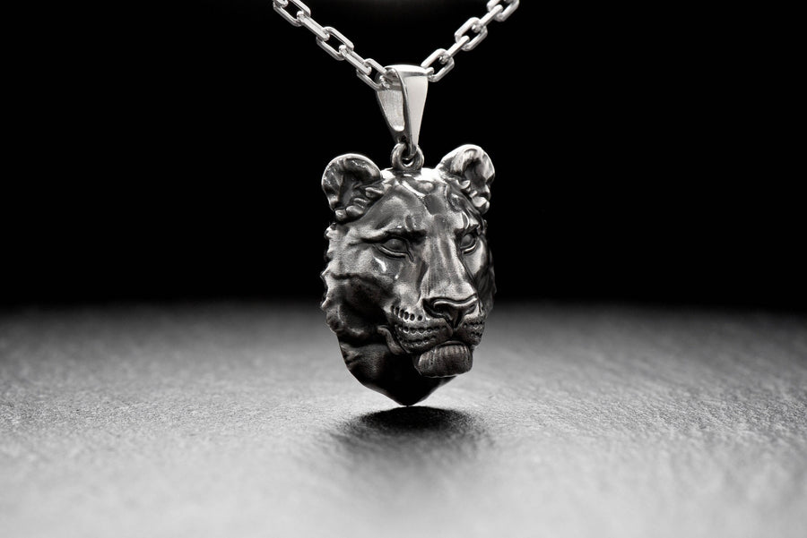 Lion silver pendant	Lion's head jewelry	Lion's head silver	pendant for men	animal jewelry	nature jewelry	Lioness head	lioness	lioness gift	pendant	lioness necklace	lioness pendant	lioness jewelry __etsy:4457367805