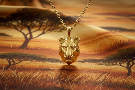 Handmade Sterling Silver Lioness Pendant: Wild Cat Necklace __etsy:7352364288