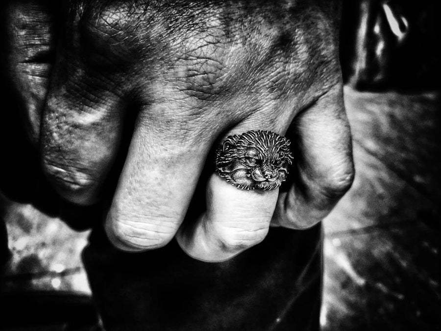 Handmade Sterling Silver Manul Ring: Wild Cat Animal Jewelry __etsy:7400234907