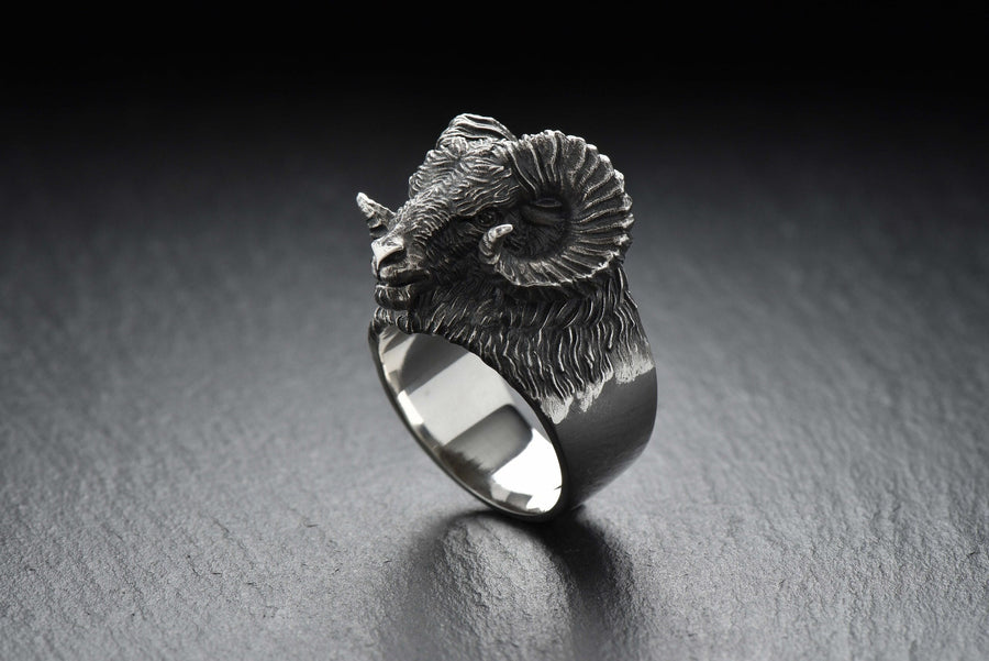 animal ring	Ram ring	silver ram	ram totem ring	Ram totem	aries zodiac	aries gift	ram lover gift	ram head ring	mens ram head ring	aries ring	silver ram ring	ram horn ring __etsy:7342612906