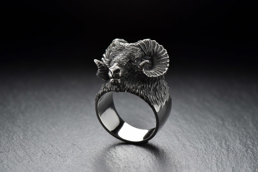 animal ring	Ram ring	silver ram	ram totem ring	Ram totem	aries zodiac	aries gift	ram lover gift	ram head ring	mens ram head ring	aries ring	silver ram ring	ram horn ring __etsy:7342612906