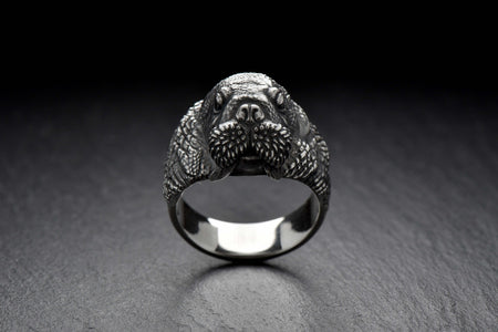 Handmade Sterling Silver Walrus Ring: Arctic Animal Jewelry __etsy:4868350521