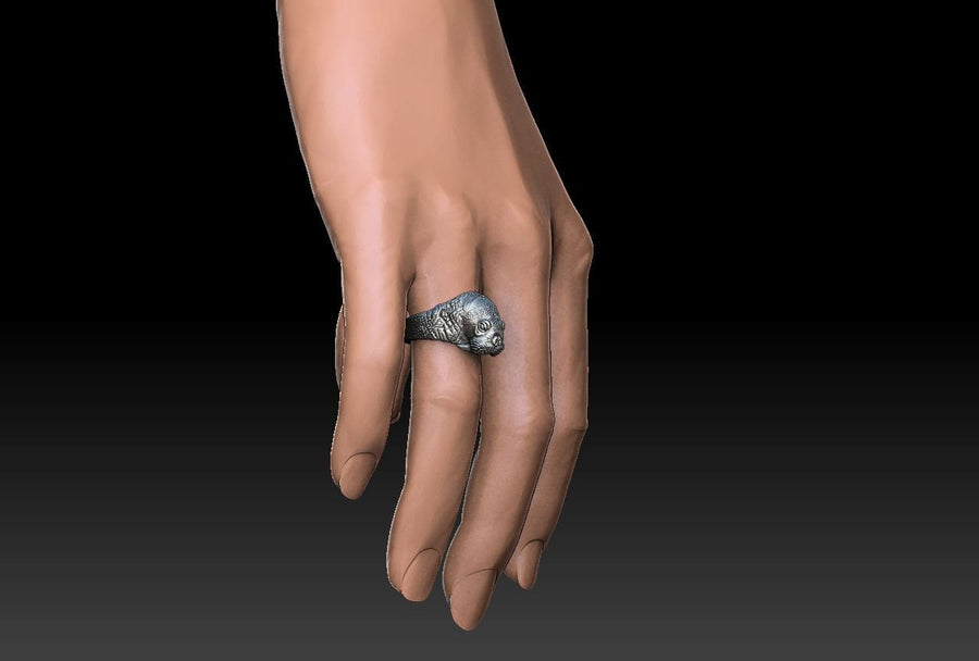 Handmade Sterling Silver Walrus Ring: Arctic Animal Jewelry __etsy:4868350521