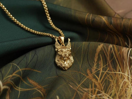 Lynx Silver Pendant - Sterling Animal Totem Necklace, Symbol of Intuition, Mystery, and Wild Elegance __etsy:7352846660