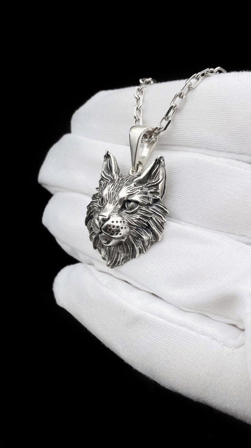Maine Coon Silver Pendant – Minimalist Sterling Silver Cat Necklace | Elegant Feline Jewelry Gift for Cat Lovers __etsy:5421612628