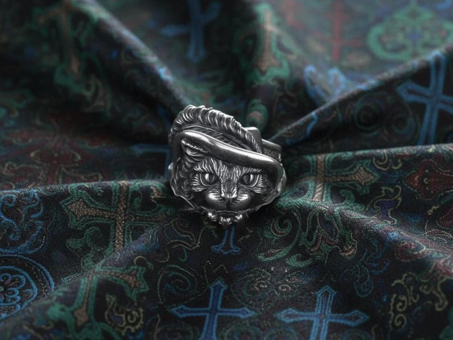 Musketeer Cat Silver Ring – Sterling Silver Adventure Jewelry __etsy:7364911240