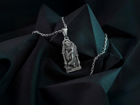 Oxidized Silver Zeus Pendant, Greek Mythology Lightning Bolt Necklace __etsy:8067583732