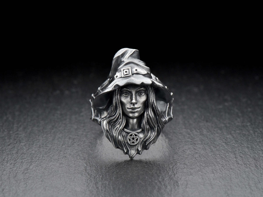 Oxidized Sterling Silver Witch Ring: Gothic Halloween Jewelry __etsy:7420462733
