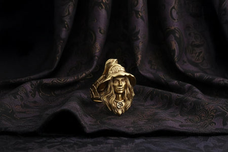 Oxidized Sterling Silver Witch Ring: Gothic Halloween Jewelry __etsy:7288265453