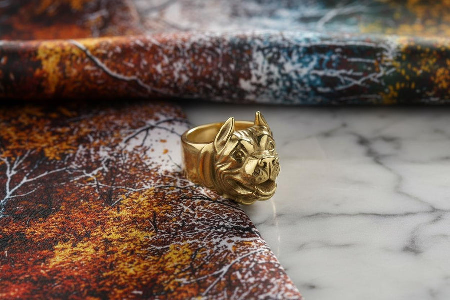 Pitbull Silver Ring – Sterling Dog Jewelry for Strength, Loyalty, and Fearless Spirit __etsy:7360674390