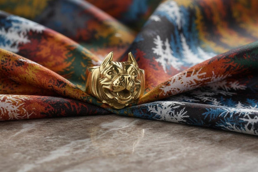 Pitbull Silver Ring – Sterling Dog Jewelry for Strength, Loyalty, and Fearless Spirit __etsy:7360674390