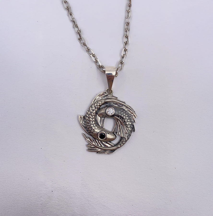 Sterling Silver Yin Yang Pendant: Handmade Asian Jewelry (etsy image id: 5535824532)