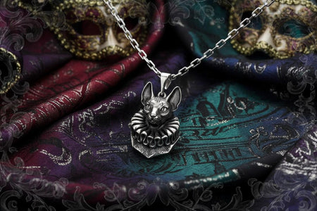 Sphynx Cat Silver Pendant – Gothic Feline Necklace in Sterling Silver | Elegant Hairless Cat Jewelry Gift for Cat Lovers __etsy:7360394466