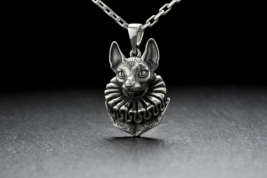 silver pendant	animal jewelry	cat silver	cat pendant	cat necklace	silver necklace	silver cat	sphinx	sphinx cat	cat souvenir	chat sphynx	Sphynx-Katze	bijoux élégants __etsy:4312469209