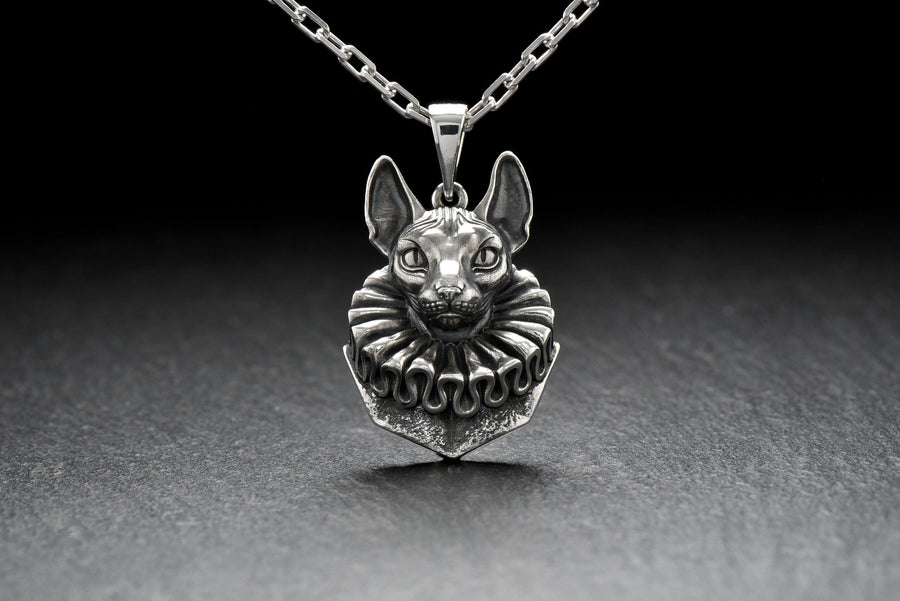 silver pendant	animal jewelry	cat silver	cat pendant	cat necklace	silver necklace	silver cat	sphinx	sphinx cat	cat souvenir	chat sphynx	Sphynx-Katze	bijoux élégants __etsy:4312469209