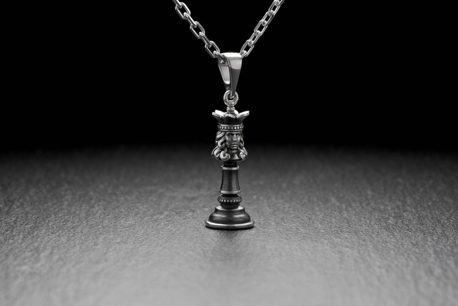 Silver pendant	Pendant	Sterling silver	silver jewelry	Chess Pendant	Chess jewelry __etsy:4644801333