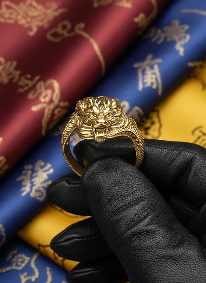 Sterling Silver Chinese Dragon Ring: Handmade Fantasy Jewelry __etsy:5396866642