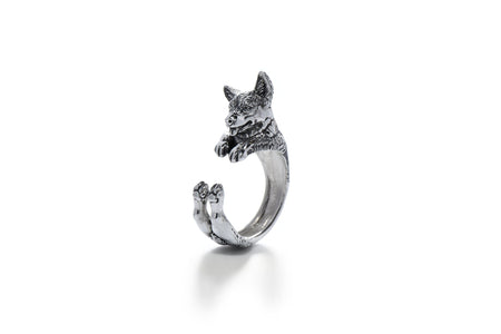 silver ring	dog	dog ring	gift	corgi	corgi lover	Welsh corgi	Pembroke	Korgi	corgi ad anello	anneau corgi	Ring-Corgi	silver