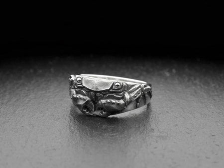 Sterling Silver Crab Signet Ring: Handmade Sea Jewelry __etsy:7305687857