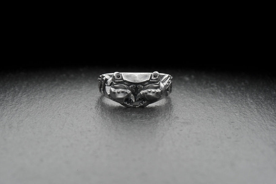 Sterling Silver Crab Signet Ring: Handmade Sea Jewelry __etsy:7305687857