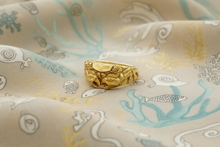 Sterling Silver Crab Signet Ring: Handmade Sea Jewelry __etsy:7178864018