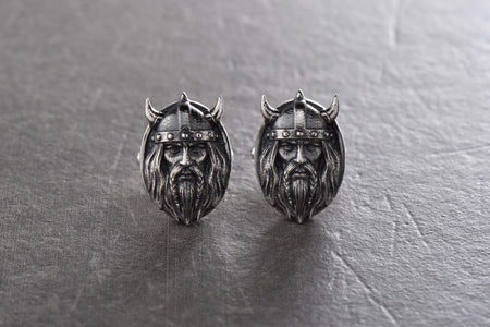 Sterling Silver Cufflinks Viking , Mens Gift, Unusual Jewelry, Handmade Jewelry, Unique Cufflinks, Wedding Jewelry, Norse Mythology Jewelry