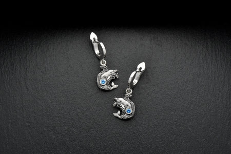 Silver Dolphin	Dolphin Earrings	Silver Earrings	Earrings	Dolphin jewelry