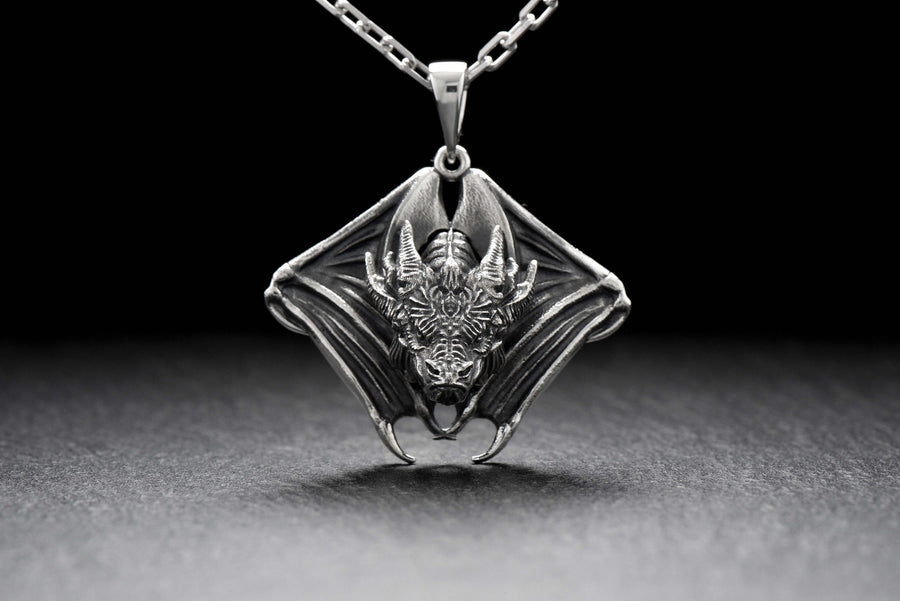 Sterling Silver Mighty Dragon Pendant, Dragon Jewelry, Handmade Dragon Pendant, Fantasy Lovers Gift, Dragons Lovers Necklace, Men's Gift __etsy:4365700764