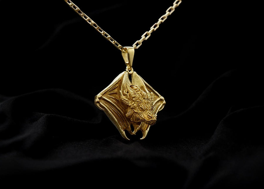 Sterling Silver Mighty Dragon Pendant, Dragon Jewelry, Handmade Dragon Pendant, Fantasy Lovers Gift, Dragons Lovers Necklace, Men's Gift __etsy:4365700764