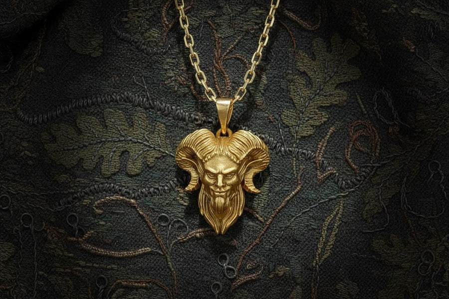 silver pendant	gift	pendant	gift for him	Faun jewelry	Faun pendant	Mythology	ancient deities	silver jewelry	roman pantheon	Forest spirit	Faunus	ancient deity __etsy:4586127251