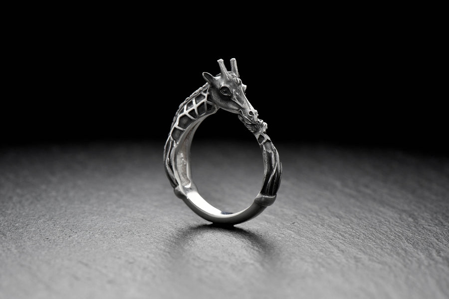 men's gift	animal jewelry	animal ring	silver ring	men gift	giraffe silver ring	giraffe jewelry	giraffe gift	giraffe ring	african travel	african totem	giraffes ring	giraffe lover gift __etsy:7349416840