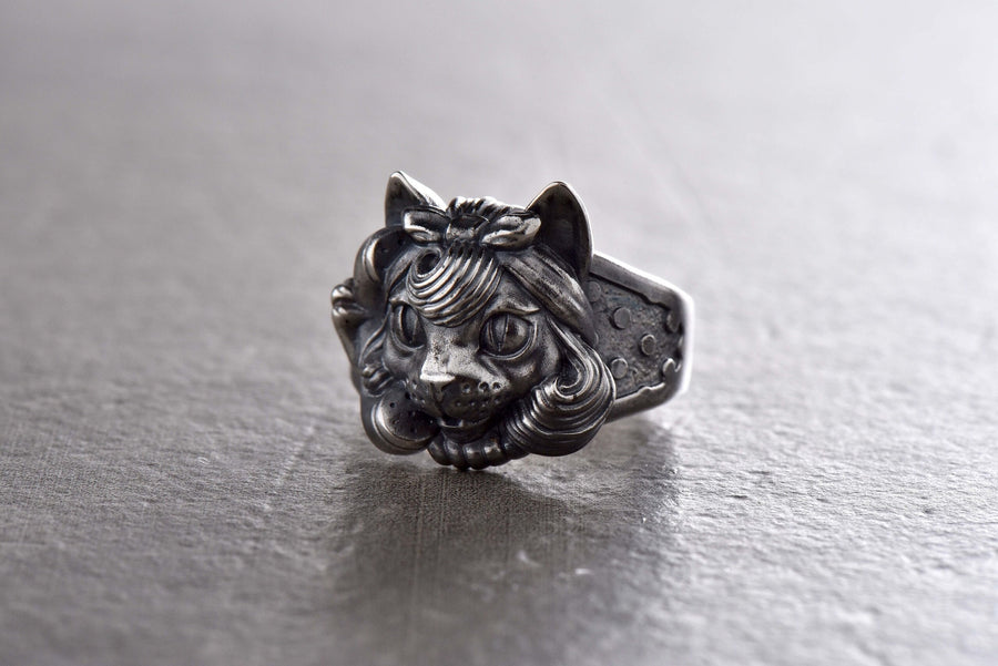 cat ring	cat jewelry	silver cat ring	cat rings	cat souvenir	chat français	cat lover gift	cat	cute cat	fille chat	Mädchen Katze	süßer Katzenring	bague chat mignon