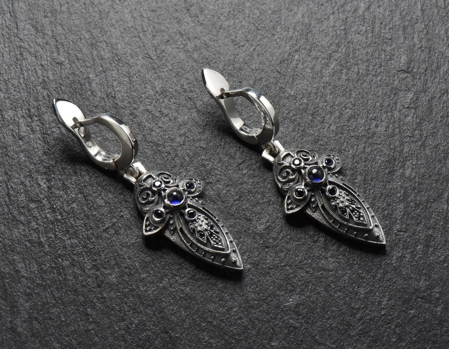 Silver Earrings	gift for her	gothic earrings	gothic jewelry	medieval Earrings	crusaders cross	religious jewelry	shield earrings	templar knight	Vintage earrings	angel wing earrings	vintage jewelry	cross earrings