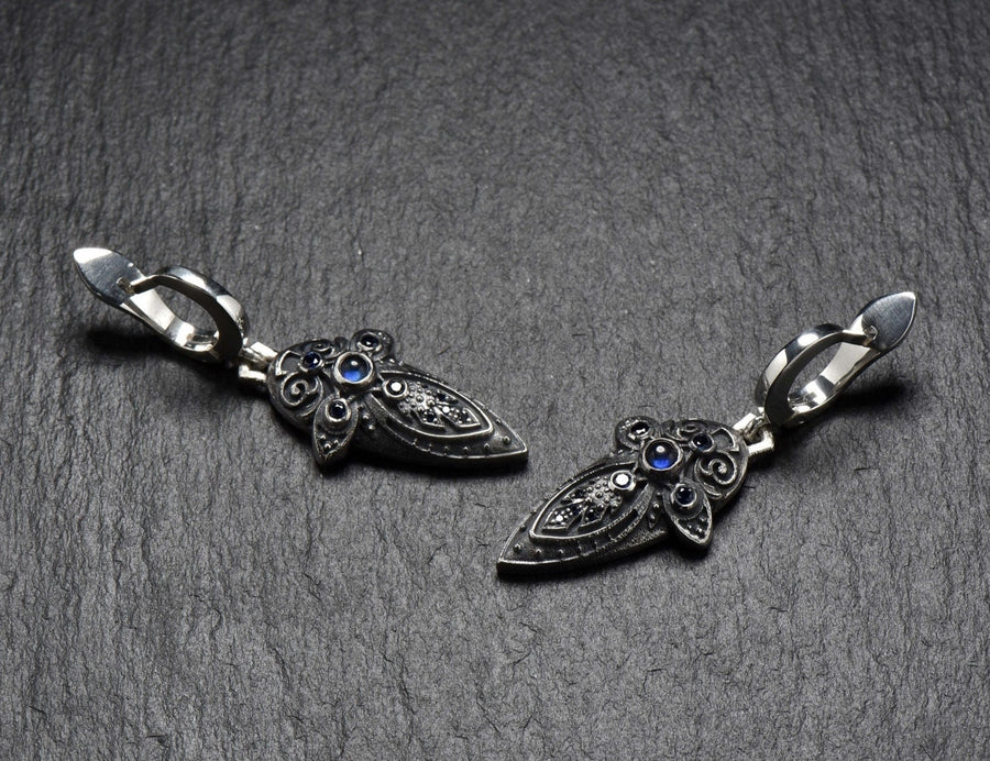 Silver Earrings	gift for her	gothic earrings	gothic jewelry	medieval Earrings	crusaders cross	religious jewelry	shield earrings	templar knight	Vintage earrings	angel wing earrings	vintage jewelry	cross earrings